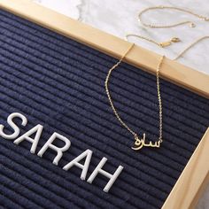 Ready Name Necklace - Nominal Best Selling Jewelry, Arabic Name Necklace, Calligraphy Name, Letter N, Custom Name Necklace, Drawstring Pouch, Personalized Necklace, Selling Jewelry, Staple Pieces