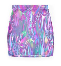 Super stretchy and durable polyester mini skirt. Vibrant, high-quality sublimation print across the front and back. Size range XXS-2XL. Purple Holographic Effect Purple Holographic, Skirt Purple, Themed Outfits, Skirt Design, Skirts For Sale, Color Patterns, Sublimation Printing, Stranger Things Fanart, Sell Your Art