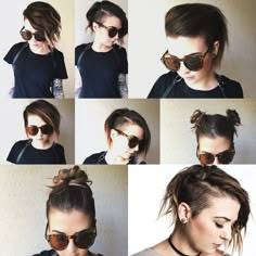 Risky! Style Mullet, Edgy Pixie Haircuts, Girl Mullet, Hair Mullet, Pixie Haircut For Thick Hair, Short Hair Undercut, Undercut Pixie Haircut, Undercut Pixie, Penteado Cabelo Curto