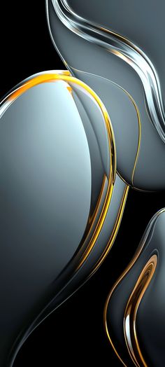 an abstract silver and gold background with curves