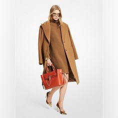 New Michael Kors Wool Melton Oversized Coat In Tan Womens Size M New With Tag, In Excellent Condition Color Most Matches Stock Photo. Wool Melton 70% Wool/ 20% Polyester/ 10% Nylon Button Fastening Dry Clean Imported Style # Mf2207mf8p Measurements Lying Flat Pit To Pit: 21” Length (Top To Bottom): 43.5” Sleeve Length: 18” Formal, Evening, Going Out, Office, Career, Professional, Work, Formal, Special Occasion, Business Casual, Party, Academia, Layering, Travel, Vacation, Fall Oversized Coat, Menswear Inspired, Coat Fashion, Travel Outfit, Missoni, Stella Mccartney, Sweater Top, Alexander Mcqueen, Tory Burch