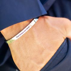 C U S T O M ∙ E N G R A V E D ∙ M E N ' S ∙ B A N G L E A fashionable, unique, stylish bracelet for men. Whether you're going casual in jeans or attending a formal event. This bracelet is a perfect gift for a loved one, personalize it with his name and it will be engraved on the bracelet. W H Y ∙ Y O U 'L L ∙ L O V E ∙ I T • It's dainty and can be worn every day• A special piece you'll treasure for life• High-quality materials and attention to detail. • Tarnish proof, Waterproof, and Hyper-aller Minimalist Formal Cuff Bracelet, Modern Bracelets For Father's Day, Modern Everyday Wristband For Father's Day, Modern Wristband For Everyday And Father's Day, Hand Bracelet For Men, Mens Bangles, Hand Bracelet, Stylish Bracelet, S B