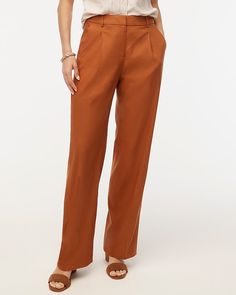 Factory: Linen-blend Wide-leg Pleated Trouser Pant For Women Fall Suit, Pant For Women, Straight Trousers, Cargo Pant, Cargo Pants Women, Matching Family Outfits, Family Outfits, Drawstring Pants, Trouser Pants