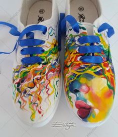 Pop Art Sneakers Hand Painted Sneakers Colorful Shoes | Etsy Artistic Hand Painted Custom Sneakers, Artistic Hand Painted Multicolor Custom Sneakers, Artistic Hand-painted Multicolor Custom Sneakers, Artsy Hand Painted Multicolor Sneakers, Artistic Low-top Sneakers With Artwork, Artistic Custom Sneakers With Artwork, Artistic Multicolor Spring Sneakers, Diy Tie Dye Shoes, Hand Painted Sneakers