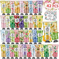 PRICES MAY VARY. 🌹【42 Pack Natural Hand Cream Gift Set】14 different fragrances,Including rose,lavender,cherry blossom,chamomile,bluebell,peach,aloe,grape,lemon,melon,shea butter,guava,milk,honey.You can choose different fragrances every day to have a good mood.You can also share hand lotion with friends and familys. 🎁【Perfect Gifts for Festival】The mini hand lotion is perfect gift as surprise. The ideal Mothers Day Gifts for Mom, Easter Basket Stuffers,Valentine's Gifts,Baby Shower favors,Than Lotion Travel Size, Natural Hand Cream, Hand Cream Gift Set, Dry Cracked Hands, Stocking Stuffers For Adults, Mother's Day Gift Card, Cracked Hands, Nurses Week Gifts, Preschool Gifts