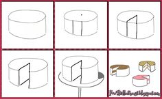 how to draw a cake step by step