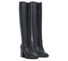 Whether you're dressing for an important client meeting, family photos, or an intriguing date, these stacked-heel boots in sleek, sophisticated leather absolutely make the outfit. From Vince Camuto. Wide Calf Tall Boots, Client Meeting, Stacy London, Vince Camuto Handbags, Stacked Heel Boots, Adaptive Clothing, Shaving Beard, American Leather, Wide Calf