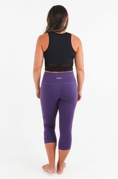 The wait for a built-in bra crop top is over! You are going to love this look. It flatters all body types and brings attention to the smallest part of your waist. *Note: Please check sizing before ordering as this is different from our sports bra size charts. Fitted Crop Top Activewear With Built-in Bra, Fitted Activewear Crop Top With Built-in Bra, Fitted Purple Crop Top With Built-in Bra, Bra Friendly Fitted Crop Top Activewear, Fitted Bra-friendly Crop Top Activewear, Fitted Workout Crop Top With Built-in Bra, Fitted Cropped Activewear With Built-in Bra, Fitted Crop Top With Medium Bust Support For Yoga, Fitted Crop Top With Medium Bust Support For Workout