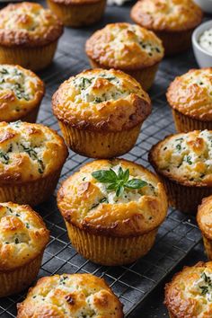 A photo of a  Cheddar Herb Cottage Cheese Muffin which is a type of Cottage Cheese Muffin Savory Veggie Muffins, Cheese And Herb Muffins, Savory Cottage Cheese Breakfast Muffins, Savory Muffin Recipes Healthy, Savory Protein Muffins, Savory Cottage Cheese Muffins, Strawberry Cottage Cheese Muffins, Breakfast For Work Ideas, Healthy Savory Breakfast Ideas