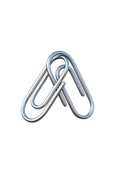 an image of a metal object that looks like a paperclip with two links attached to it