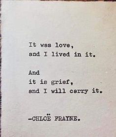 an old typewriter with the words it was love, and i lived in it