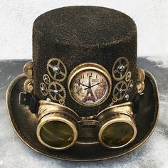 https://johnsextras2.tumblr.com/post/613338414354415616 Steam Punk Diy, Steampunk Mode, Steampunk Outfits, Moda Steampunk, Steampunk Top, Clock Gears, Steampunk Top Hat