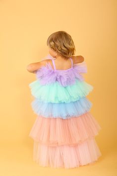 Puffy Rainbow Tulle dress Rainbow Baby dress First Birthday outfit Rainbow girl dress Photoshoot girl dress Toddler party dress Fancy dress If your little girl is having a birthday or invited to a party, this puffy tulle dress with cotton lining is simply essential. With this special occasion dress girls will be little fairies at any wedding, anniversary or birthday event. Ruffle dress special design has been created for making your girl look really tender and awesome. Size: from 6-9 monthes to Toddler Dresses Fancy, First Birthday Outfit Girl, Robes D'occasion, Toddler Party Dress, Girls Tulle Dress, Toddler Parties, Dress Fancy, Girls Special Occasion Dresses, Balloon Dress