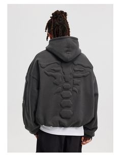 BONELESS cotton-blend hoodie, rib knit hem and cuffs, puff print throughout, dropped shoulders, logo embedded at chest, kangaroo pocket. Composition - Cotton, Polyester Sizing: US/EU Regular Fit Male Model: 185cm/65.2kg 6’1/144lbs wearing size XL Female Model: 179cm/56kg 5’10/123lbs wearing size L Designer Hoodies For Men, Black Hoodie Drawing, Male Hoodie Outfit, Cropped Hoodie Outfit Men, Unique Hoodies Design, Men’s Hoodies, Hoodies Aesthetic Men, Streetwear Hoodie Outfit, Black Hoodies Men