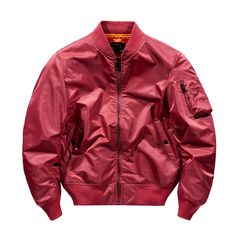 Spring Motorcycle Solid Bomber Jacket Fabric: 100% nylon Lining: 100% polyester Size:M,L,XL,2XL,3XL,4XL Color：black,dark blue,army green,yellow,red,gray  Season: Spring,Autumn,Winter   Occasion: Leisure,Outdoor, Daily,Vacation Red Nylon Outerwear For Spring, Urban Red Track Jacket For Winter, Urban Red Outerwear For Fall, Red Windbreaker For Fall Streetwear, Red Windproof Outerwear For Fall, Red Urban Windbreaker For Fall, Red Track Jacket For Outdoor Winter Activities, Casual Red Windbreaker For Winter, Fall Windbreaker With Ribbed Cuffs For Outdoor Activities