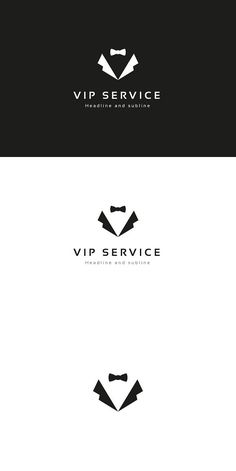 the logo for a service company with two bow ties on it's chest and an arrow