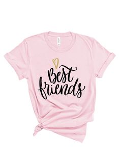 Matching with your mini-best friend made easy! These adorable mother and daughter matching shirts are perfect for any new mama and her baby girl! Printed in Philadelphia, PA, you'll love the high-quality and sparkly glitter! set of two 100% cotton light pink non-shedding glitter gold heart women's unisex t-shirts we recommend sizing down one size for a more fitted style baby and kids unisex one-pieces and shirts made in the USA Best Friend Matching Shirts, Best Friends Matching, Mommy And Me Shirts, Friends Tee, New Mama, Mommy And Me Shirt, Heart Women, Glitter Gold, Fitted Style