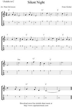 sheet music with the words silent night on it