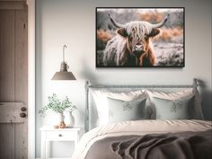 "This Sepia Highland Cow Photography Wall Art on Canvas is a stunning and rustic piece of wall decor that's perfect for adding a touch of charm and elegance to your farmhouse decor. The photograph features a beautiful Highland cow, captured in sepia tones on high-quality canvas. USA AND EUROPE: All Canvases and all frames will ship from your own continent! USA orders are fulfilled in USA, Europe orders are fulfilled in Europe. CANADA: Oak, Gold, Silver, White and Walnut frames will come from Eur Highland Cow Framed Art, Highland Cow Photography, Highland Cow Painting, Cow Photography, Art Deco Color, Highland Cow Art, Highland Cow Canvas, Wall Art On Canvas, Cow Wall Art