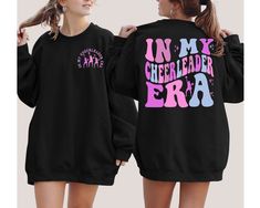 In My Cheerleader Era Sweatshirt, Cheerleader Sweatshirt, Trendy Girls Cheer Team, Cheerleader Gifts, Cheerleader Hoodie 🛒👕 Welcome to LaBombaStore!  Here's your step-by-step guide to ordering: 1️⃣ Review all details before ordering. 2️⃣ Pick your sweatshirt  Size & Style from the dropdown menu. 3️⃣ Select your favorite color from the dropdown. 4️⃣ Want more? Hit 'back' & repeat steps 1-3. 5️⃣ When your cart's ready, add payment & shipping info, then hit submit. 📏 Not sure about size? Check o Ten Birthday, Hockey Mom Gifts, Comfy Sweatshirts, Aunt Sweatshirt, Sports Mom Shirts, Girl Hoodie, Birthday Sweatshirt, Pom Pom Girl, Aunt Shirts