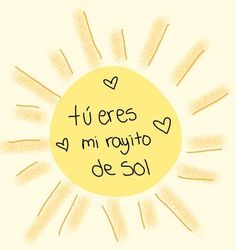 a yellow circle with words written in spanish on it and the word i love you