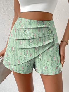 Product Title :Casual Regular Fit Abstract Buckle Shorts Product Measurements cm Size US Waist Bust Hip S 6-8 70-74 88-92 96-100 M 10 75-78 93-96 101-104 L 12 79-84 97-102 105-110 XL 14 85-90 103-108 111-116 XXL 16 91-96 109-114 117-122 Product Details Decoration/Process:Buckle Edition type:Regular Fit Pants Length:Shorts Waistlines:Natural Elasticity:No Elasticity Pants type:Straight pants Silhouette:H-Line Thickness:Regular Size Type:Regular Size Material:Polyester Activity:Daily Pattern:Abstr Como Fazer Short, 60 Fashion, Type Of Pants, Straight Pants, Abstract Print, High Waisted Shorts, Short Outfits, Fashion Women, Women Clothing