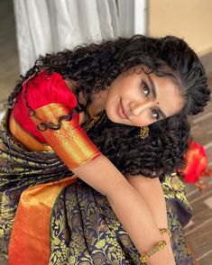 Monochrome Angel, Curly Indian Hair, Hair Style On Saree, Traditional Hairstyle, Beautiful Angels, Anupama Parameswaran, Self Portrait Poses