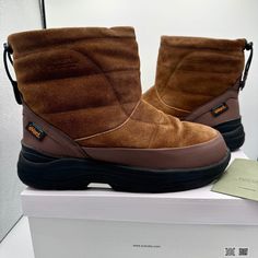 Brand New In Original Box. Never Worn, No Flaws. Authentic Suicoke Bower Sev Boots Color Is: Chocolate Brown Insulated 3m Waterproof Unisex Shoes Men’s Size 8 / Women’s Size 10 Sizing Is Listed On Both Box Label And Inside Shoe Tag. Msrp: $330 + Tax “Calfskin Suede Leather. Ankle-High 3m Thinsulate-Insulated Quilted Waterproof Suede Boots In Brown. Faux-Leather Trim Throughout. Bungee-Style Drawstring At Heel Collar Logo Printed At Outer Side Logo Flag At Outer Side Event Bonded Jersey Lining An Outdoor Brown Boots With Padded Ankle, Brown Padded Ankle Boots For Outdoor, Brown Gore-tex Waterproof Boots For Winter, Brown Insulated Walking Boots, Insulated Brown Boots For Walking, Insulated Brown Walking Boots, Brown Gore-tex Boots For Fall, Waterproof Suede Boots, Tie Dye Socks