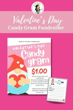 valentine's day candy gran fundraiser flyer