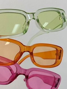 evry jewels sunglasses shades pink green orange colourful summer aesthetic vibe Classic Sunglasses, Gold Print, Mode Inspo