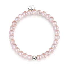 Discover the elegance of our Blush Pink bead bracelet, handcrafted with 8mm Freshwater Pearl beads and sterling silver beads finished with 18k white gold Vermeil. Strung on a clear elastic cord, this bracelet boasts a 7.8-inch circumference and a matching logo charm. Its stretchable design makes it a one-size-fits-most accessory. Embrace the timeless allure of pearls with this unisex bracelet. Mermaid Glass, Freshwater Pearl Bracelet, Bead Bracelets, Statement Bracelet, Sterling Silver Bead, Gold Beads, Pearl Bracelet, Pearl Beads, Silver Beads