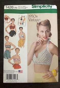 an old fashion sewing pattern for women's swimsuits