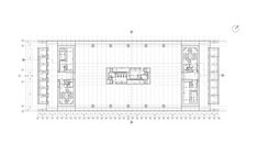 the floor plan for an office building, with two floors and three rooms on each side