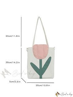 Bird in Bag - Floral Pattern Shopping Bag Rectangular Satchel For School In Spring, Rectangular Spring School Satchel, Everyday Use Spring Box Bag Pouch, Spring Gift Bag For School, Spring School Gift Bag, Bird In Bag, Duffel Bag, Floral Pattern, Composition