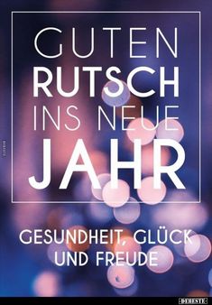 a poster with the words gluten rutsch ins neu jahr