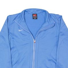 Item is in good used condition. Label size 4-6. >Size: S >Armpit To Armpit: 18" >Armpit To Cuff: 17" >Collar To Hem: 21" Track Jacket, Track Jackets, Label Sizes, Size 4, Track, Cuff, Nike, Collar, Blue