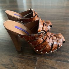 In Excellent Condition Shoes Purple, Purple Label, Ralph Lauren Purple Label, Mule Clogs, Mules Shoes, Clogs, Ralph Lauren, Women Shoes, Purple