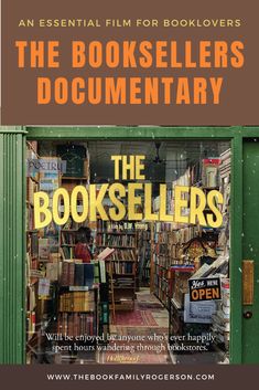 the book seller's documentary is displayed in front of a green door with an open window