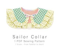 the sewing pattern for this collar is easy to sew