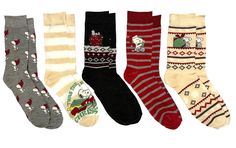 PEANUTS Men’s 5 Pair of CHRISTMAS Crew Socks Shoe Size 6.5-12, Sock Size 10-13 SNOOPY ’TWAS’ THE NIGHT BEFORE CHRISTMAS’ 98% Polyester, 2% Spandex High Point Design Brand Snoopy Socks, Christmas Snoopy, Twas The Night Before Christmas, Fav Products, Point Design, Tea Towel Gift, Ni Idea, Style Goals, Night Before Christmas