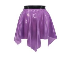 Latex pointed skater mini skirt  The shortest parts of the skirt are about 30cm/12inch long with 4 longer points Made to sit on the waist. The skirt is pull-on Can be worn with the pointed edges on the front and back or on the sides Made from 0.4mm latex, shown here in translucent lilac with black waistband This item is made to order. Feel free to ask for the current production time SHIPPING: Europe EU: All items are sent with tracking through GLS Europe non-EU, USA, Canada & Australia: All item Stretch Flared Tennis Skirt For Party, Purple Flared Mini Skirt For Party, Party-style Purple Flared Mini Skirt, Stretch Mini Pleated Skirt For Party, Stretch Mini Length Pleated Skirt For Party, Stretch Pleated Mini Skirt For Party, Pvc Skirt, Mardi Gras Outfits, Skater Skirt