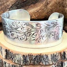 Western Boho Jewelry aluminum cuff Engraved Bohemian Cuff Bracelet, Bohemian Stamped Bracelets, Bohemian Stamped Cuff Bracelet For Festivals, Bohemian Silver Hand Stamped Bracelets, Bohemian Adjustable Etched Cuff Bracelet, Nickel-free Bohemian Cuff Bracelet, Bohemian Nickel-free Cuff Bracelet, Bohemian Stamped Cuff Bracelet, Bohemian Stamped Cuff Bracelet Gift