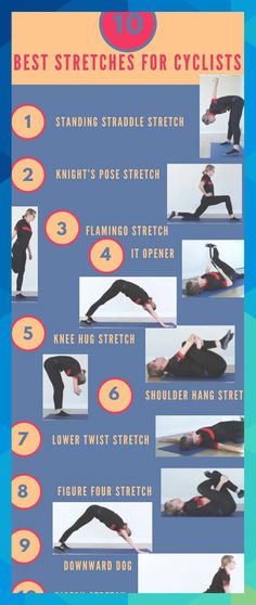 the best stretches for cyclists info sheet