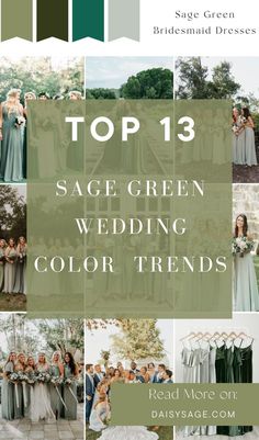 the top 13 sage green wedding color palettes