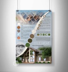 a brochure with an image of a house and trees on the front cover