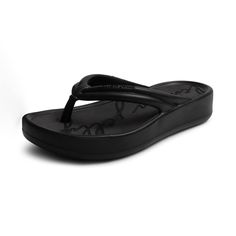 PRICES MAY VARY. DURABLE, WATER-FRIENDLY FLIP FLOPS: No more rainy day shoe woes; These water-friendly, fast-drying sandals keep you comfortable all day; Made from durable EVA foam that resists the wear and tear of everyday use STEP IN STYLE AND COMFORT - These trendy sandals have 7mm thick, super comfortable foam insoles that feel great under your feet; Easily wipe them clean with a damp cloth for a fresh look every day; Fits true to size, but one up if you have wide feet CRUELTY-FREE AND VEGAN Non-slip Sandals For Pool, Beach Flip Flops, Synthetic Material, Lightweight Synthetic Flip Flops For Beach, Lightweight Eva Flip Flops For The Beach, Black Synthetic Sandals For Pool, Black Non-slip Flip Flops For Pool, Adjustable Eva Flip Flops For Vacation, Synthetic Flip Flops For Beach Season, Beach Sandals With Arch Support And Eva Material