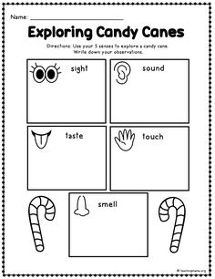 the printable candy cane worksheet for kids