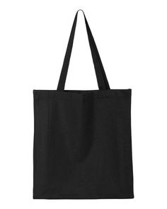 14L Shopping Bag - BLACK - ONE SIZE | Q-Tees 14L Shopping Bag in Black | Canvas Black Canvas Bag With Double Handle, Black Double Handle Canvas Bag, Casual Black Bags With Double Handle, Black Tote Bag For Daily Use, Black Canvas Shoulder Bag For Everyday, Daily Black Tote Bags, Black Large Capacity Canvas Tote Bag, Casual Black Canvas Bag For Daily Use, Black Rectangular Canvas Bag For Daily Use