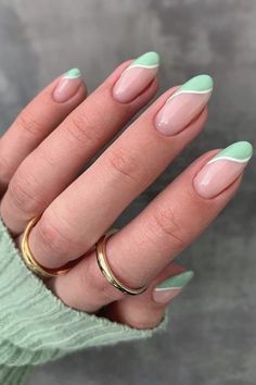 Mint Green Nails, Nails 2024