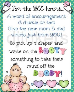 a baby shower poem with a teddy bear on it's belly and the words for the